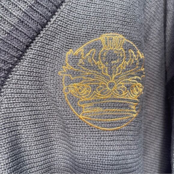 NWT Hot Topic SZ 5XL Outlander Crowned Thistle Knit Sweater Faux Wrap Cardigan - Picture 3 of 7